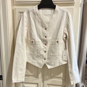 7 For All Mankind Off-White Utility Jacket